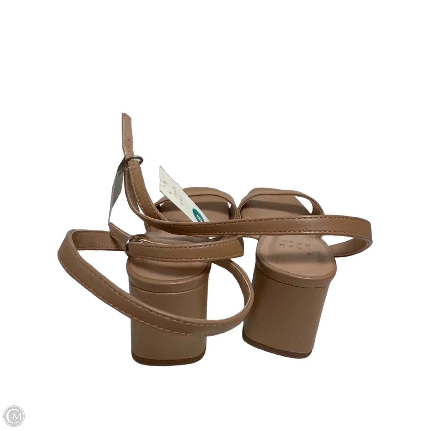 Sandals Heels Block By A New Day In Tan, Size: 8