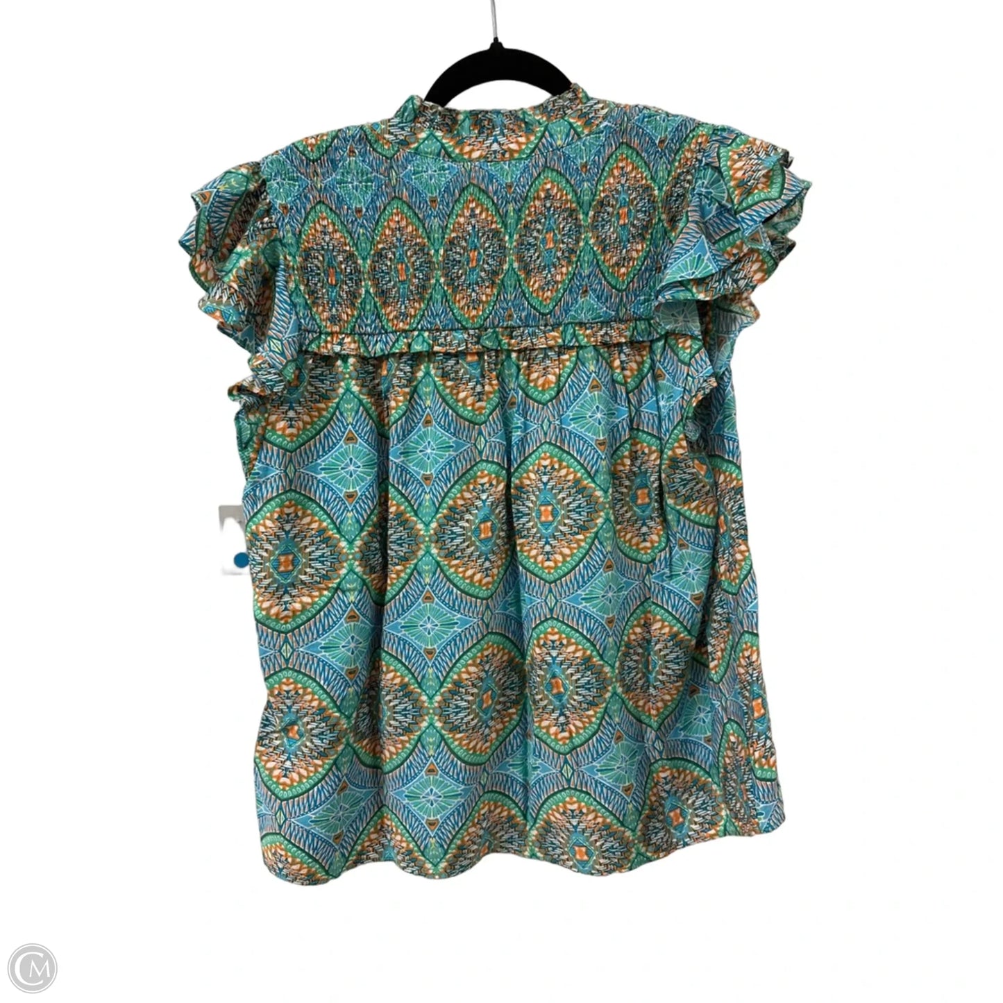 Top Short Sleeve By Current Air In Blue, Size: M