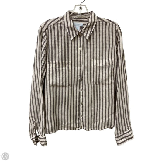Blouse Long Sleeve By Cynthia Rowley In Brown, Size: M