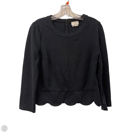 Top Long Sleeve Designer By Kate Spade In Black, Size: S