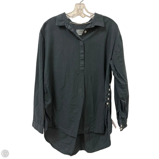 Tunic Long Sleeve By Anthropologie In Black, Size: M