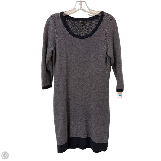 Dress Casual Midi By Ann Taylor In Navy, Size: M
