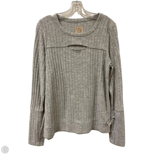 Top Long Sleeve By Chaser In Grey, Size: Xl
