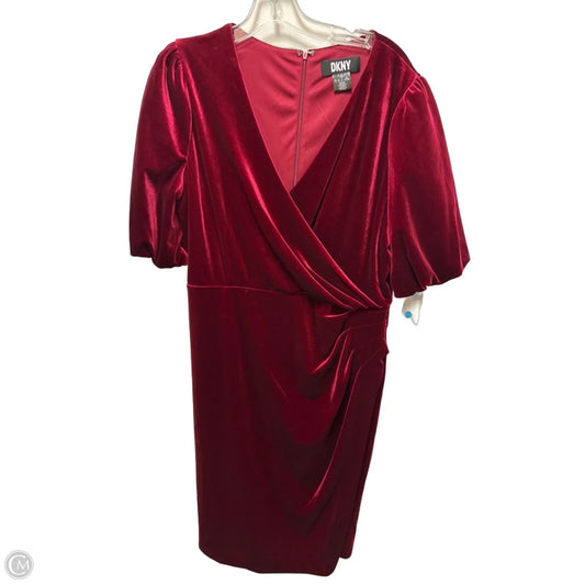 Dress Party Midi By Dkny In Red, Size: L