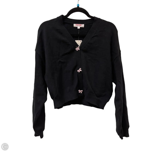 Sweater Cardigan By Clothes Mentor In Black, Size: S