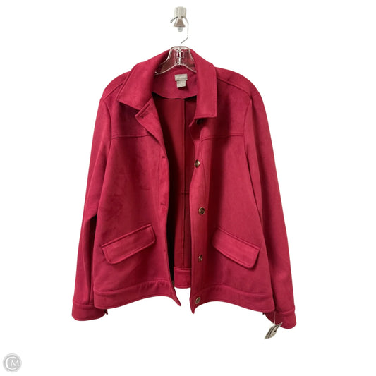 Blazer By Chicos In Red, Size: 1x