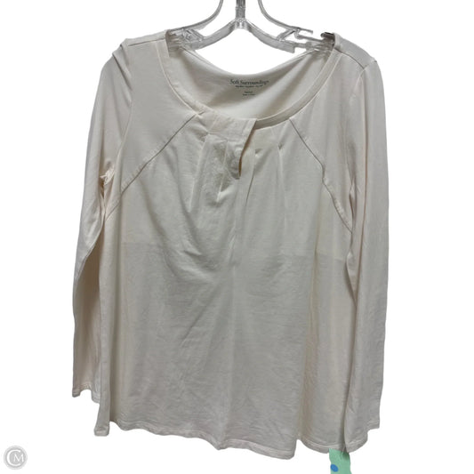 Top Long Sleeve By Soft Surroundings In White, Size: M