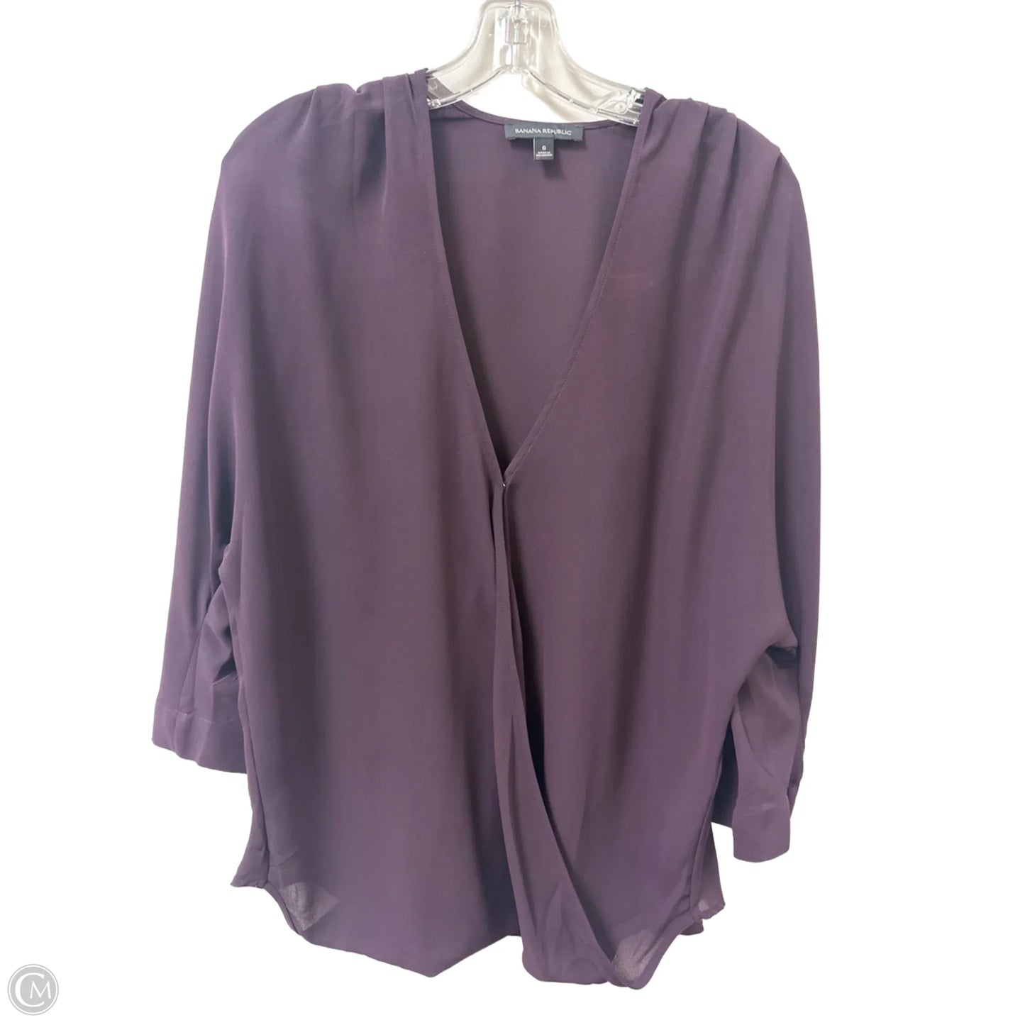 Top Long Sleeve By Banana Republic In Purple, Size: S