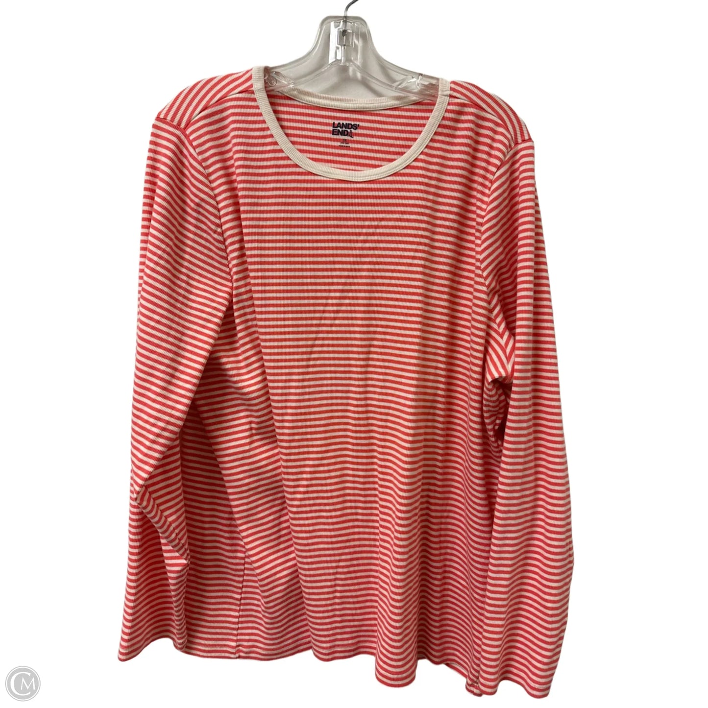 Top Long Sleeve Basic By Lands End In Orange, Size: 3x