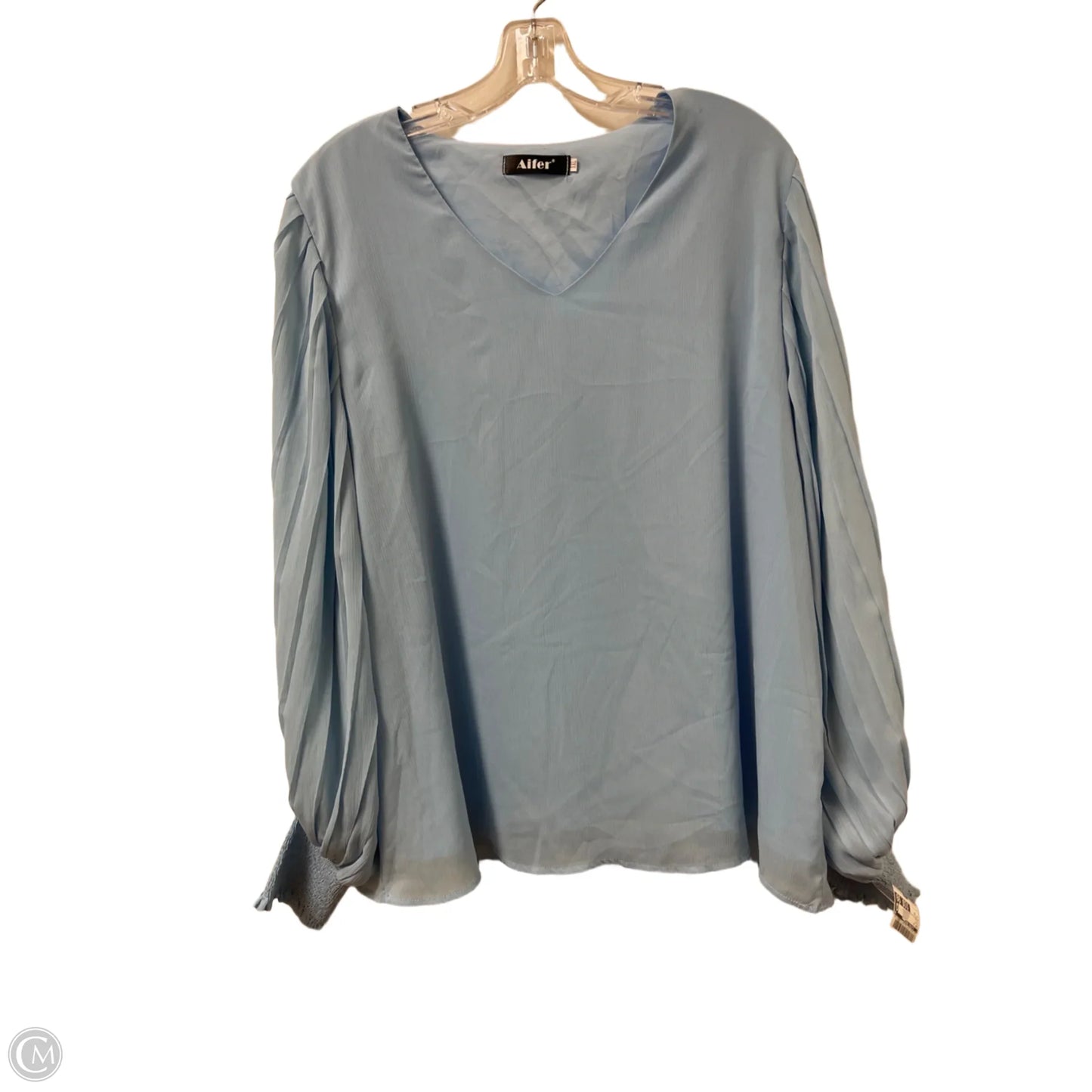 Top Long Sleeve By Clothes Mentor In Blue, Size: 2x