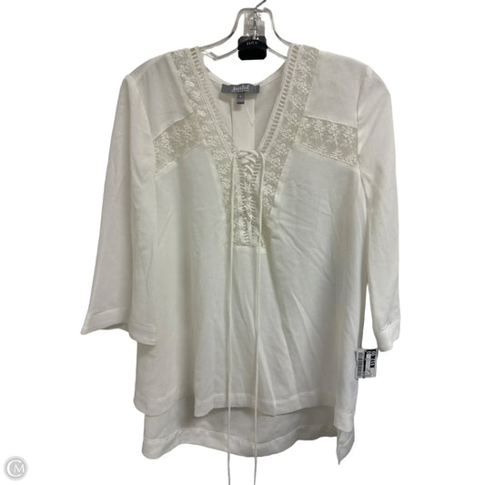 Top Long Sleeve By Marled In Cream, Size: M