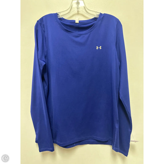 Athletic Top Long Sleeve Crewneck By Under Armour In Purple, Size: L