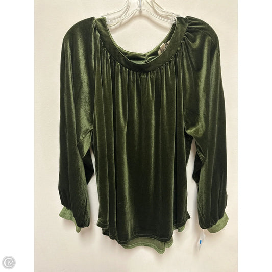 Top Long Sleeve By Umgee In Green, Size: M