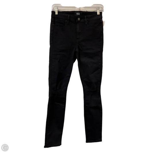 Jeans Skinny By Paige In Black, Size: 2