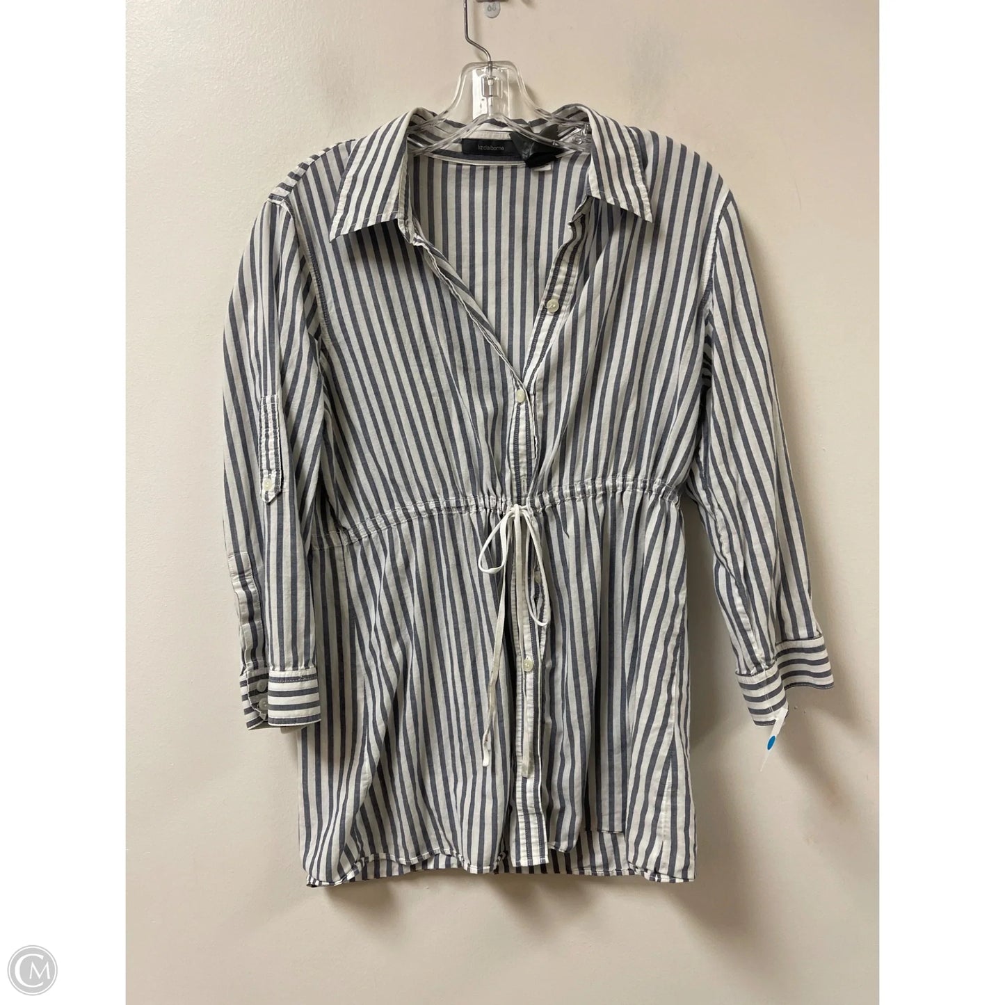Top Long Sleeve By Liz Claiborne In Blue, Size: L