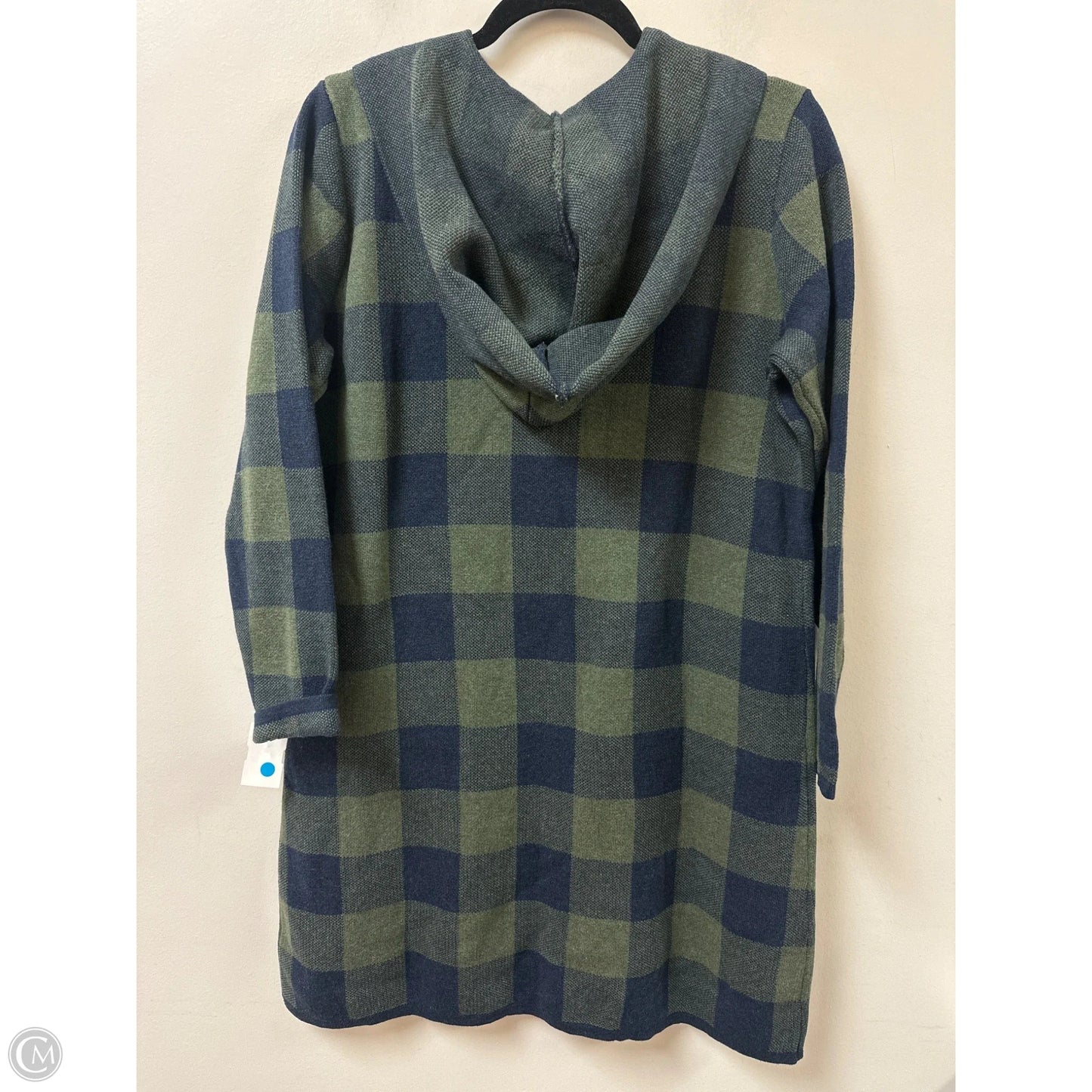 Sweater Cardigan By Denim And Company In Blue & Green, Size: Mp