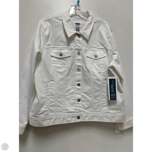 Jacket Denim By Old Navy In White, Size: Xl