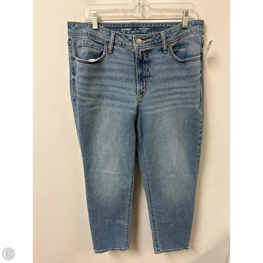 Jeans Straight By Old Navy In Blue Denim, Size: 14