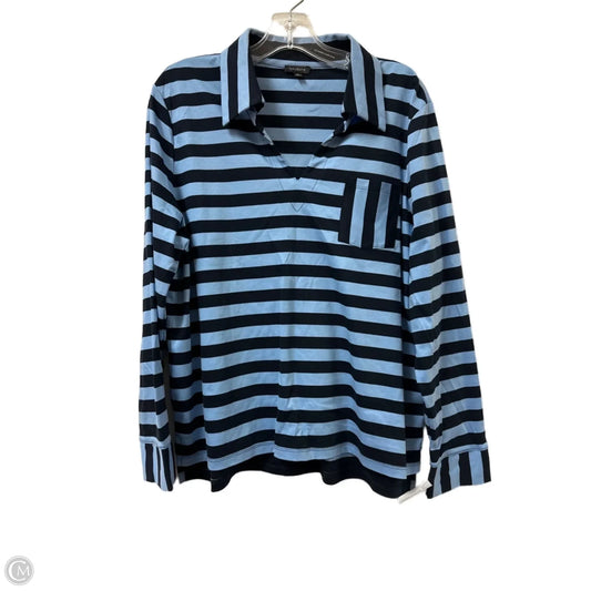 Top Long Sleeve By Talbots In Blue, Size: L