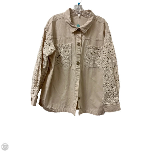 Blouse Long Sleeve By Maurices In Cream, Size: Xl