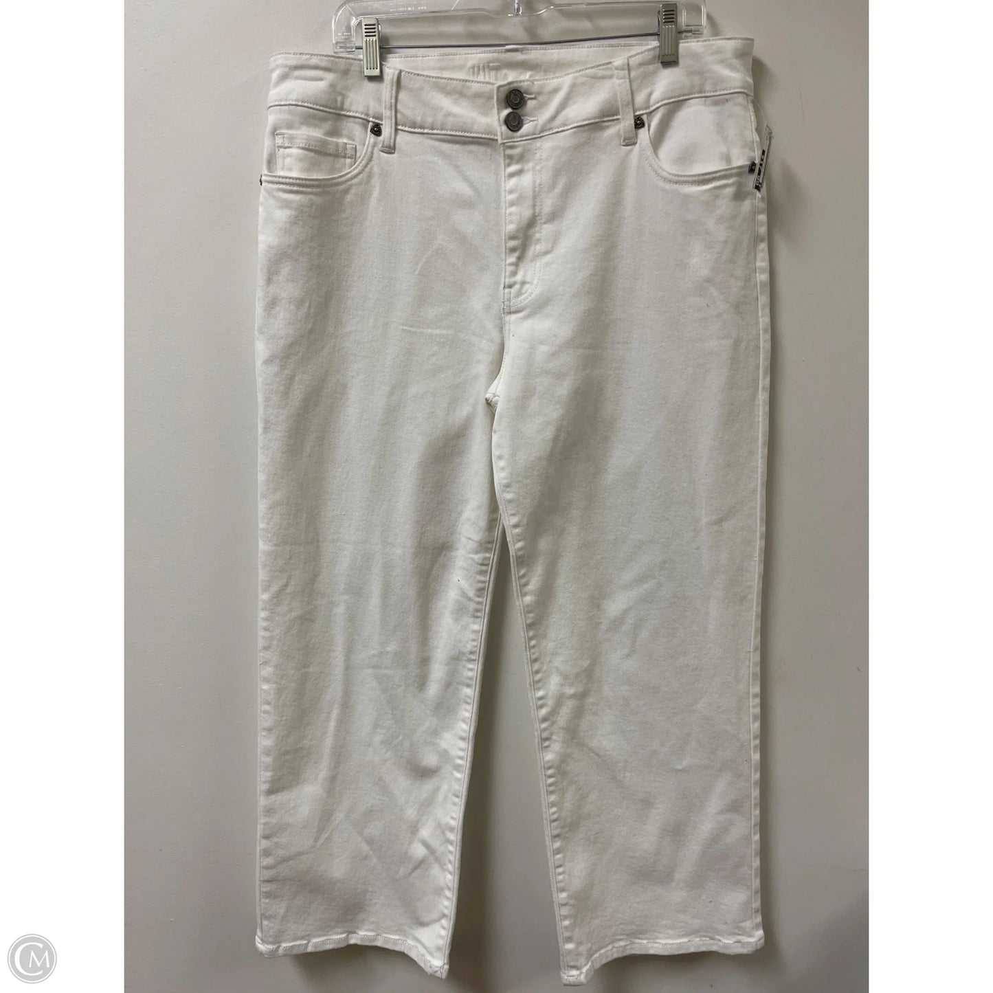 Jeans Straight By Kut In White, Size: 14