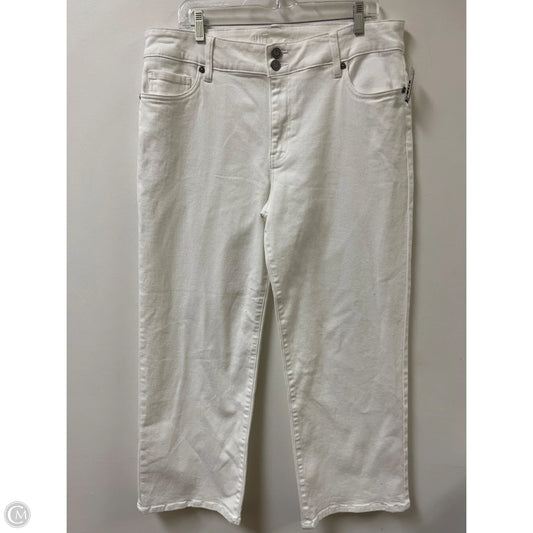 Jeans Straight By Kut In White, Size: 14