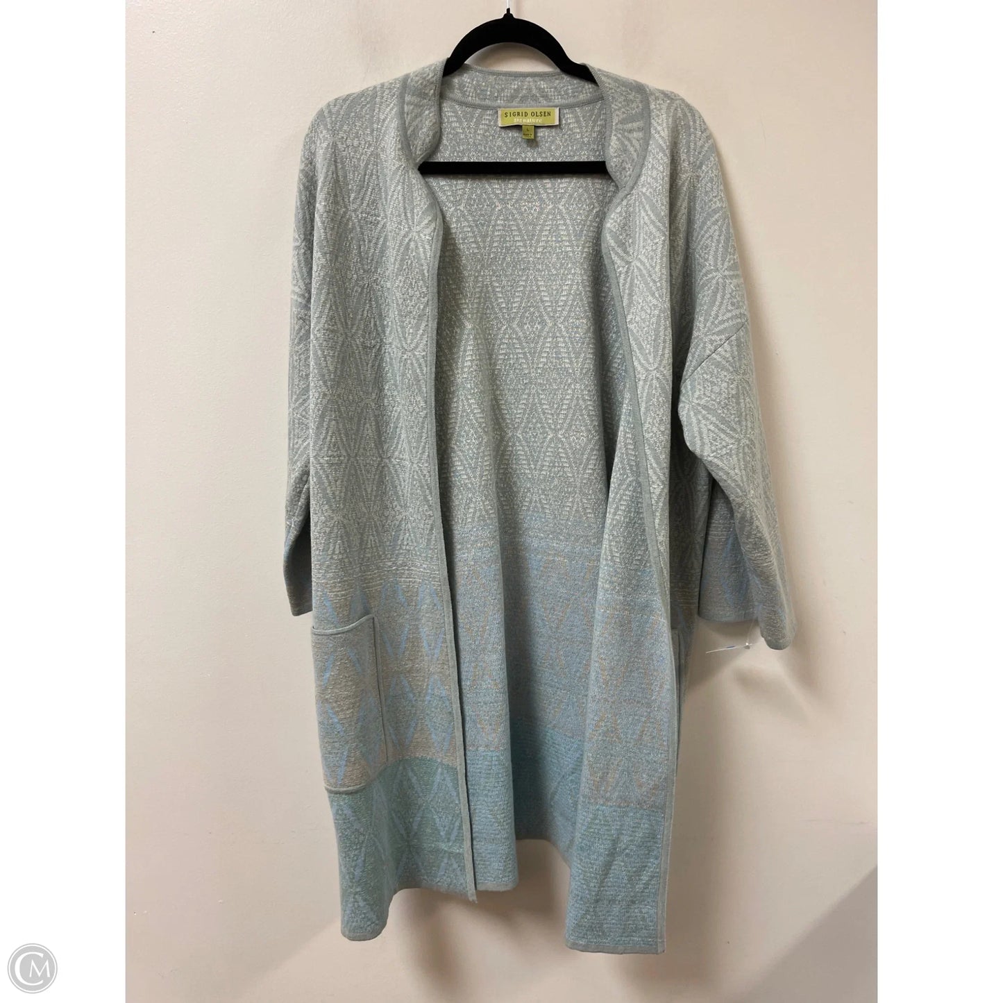 Sweater Cardigan By Sigrid Olsen In Blue, Size: L