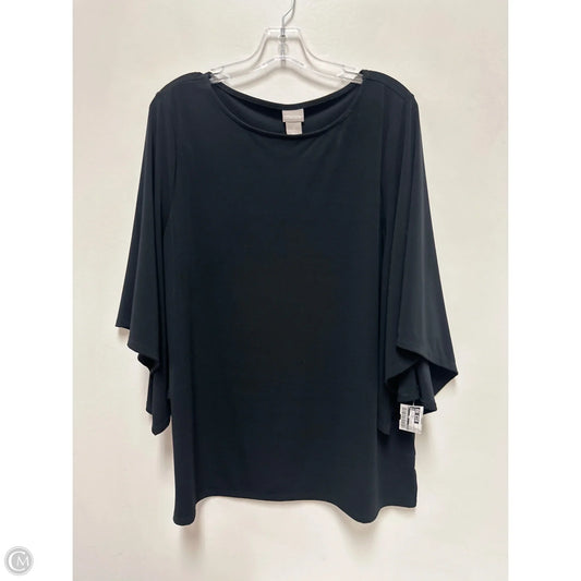 Top Long Sleeve By Chicos In Black, Size: L