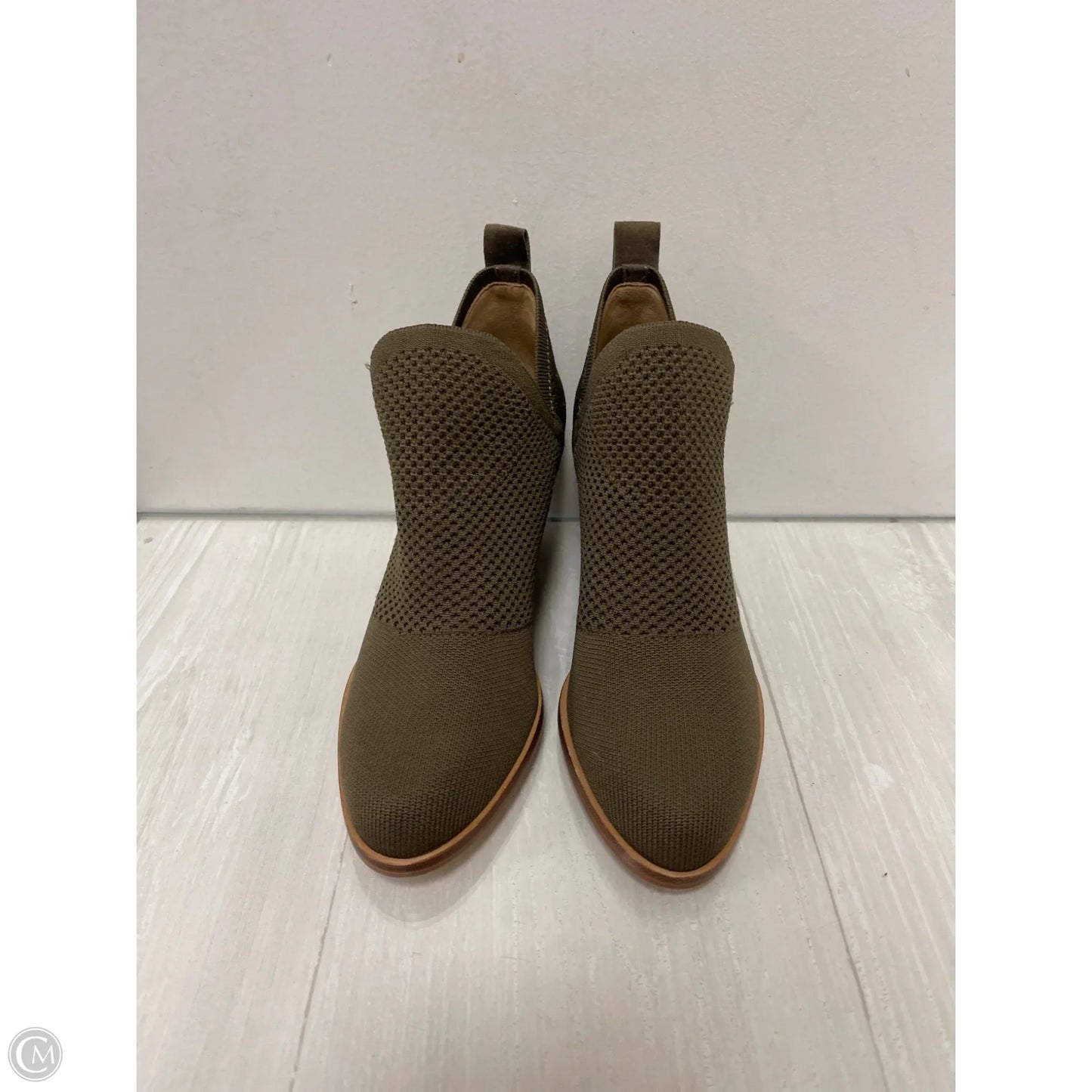 Boots Ankle Heels By Eileen Fisher In Grey, Size: 6