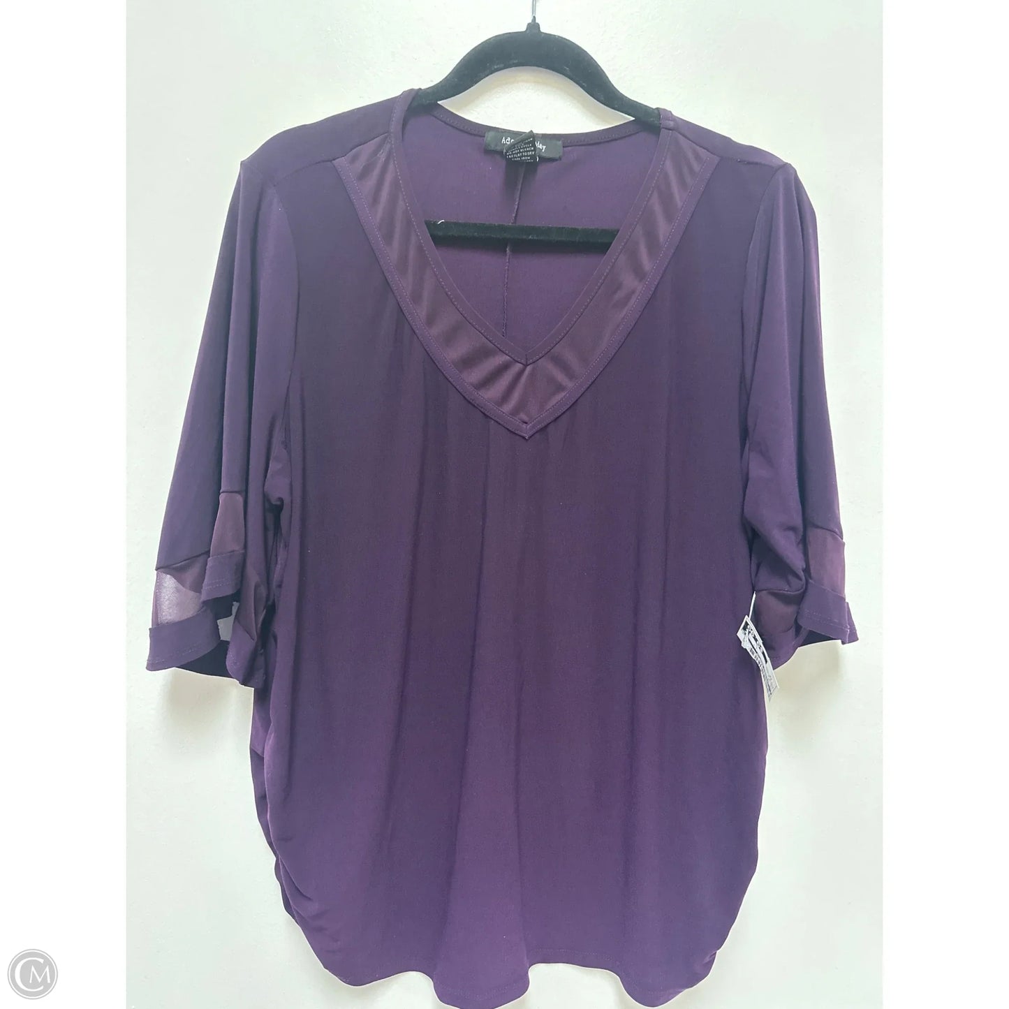 Top Short Sleeve By Clothes Mentor In Purple, Size: 2x