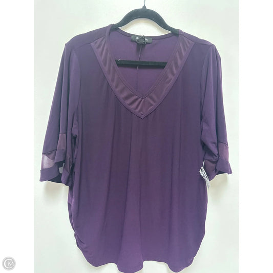 Top Short Sleeve By Clothes Mentor In Purple, Size: 2x