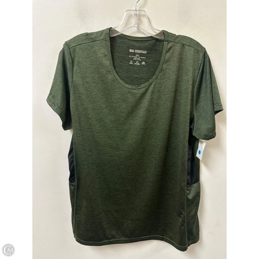 Athletic Top Short Sleeve By Clothes Mentor In Green, Size: 2x