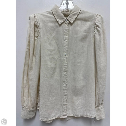 Blouse Long Sleeve By Rails In Cream, Size: Xs