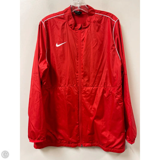 Athletic Jacket By Nike In Red, Size: Xl