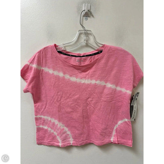 Athletic Top Short Sleeve By Zelos In Pink, Size: S