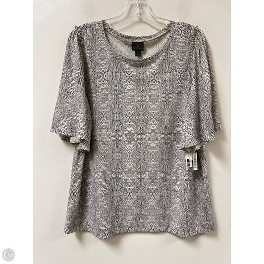 Top Short Sleeve By Worthington In Black, Size: L