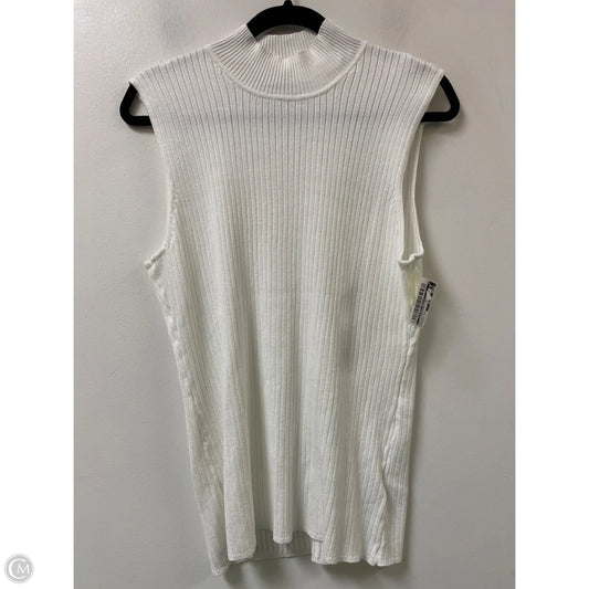 Top Sleeveless By Clothes Mentor In White, Size: Xl