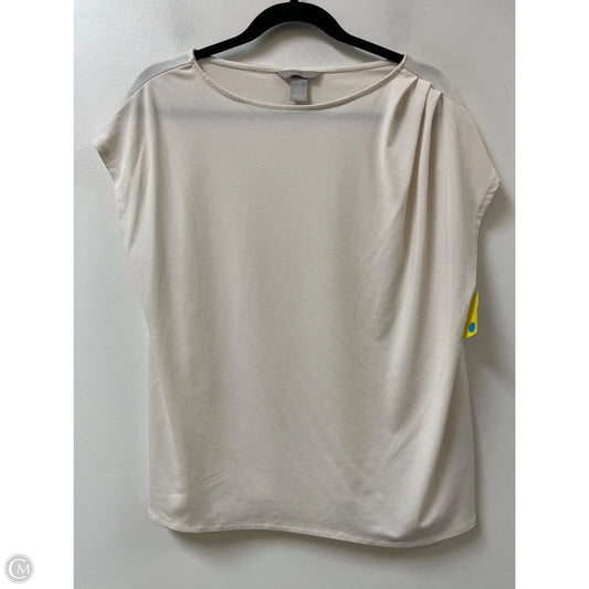 Top Sleeveless By H&m In Cream, Size: L