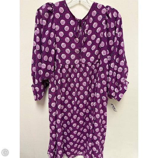 Dress Casual Short By Clothes Mentor In Purple, Size: L