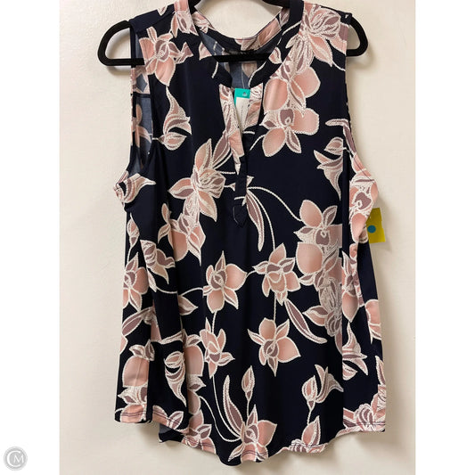 Top Sleeveless By Papermoon In Navy, Size: 2x
