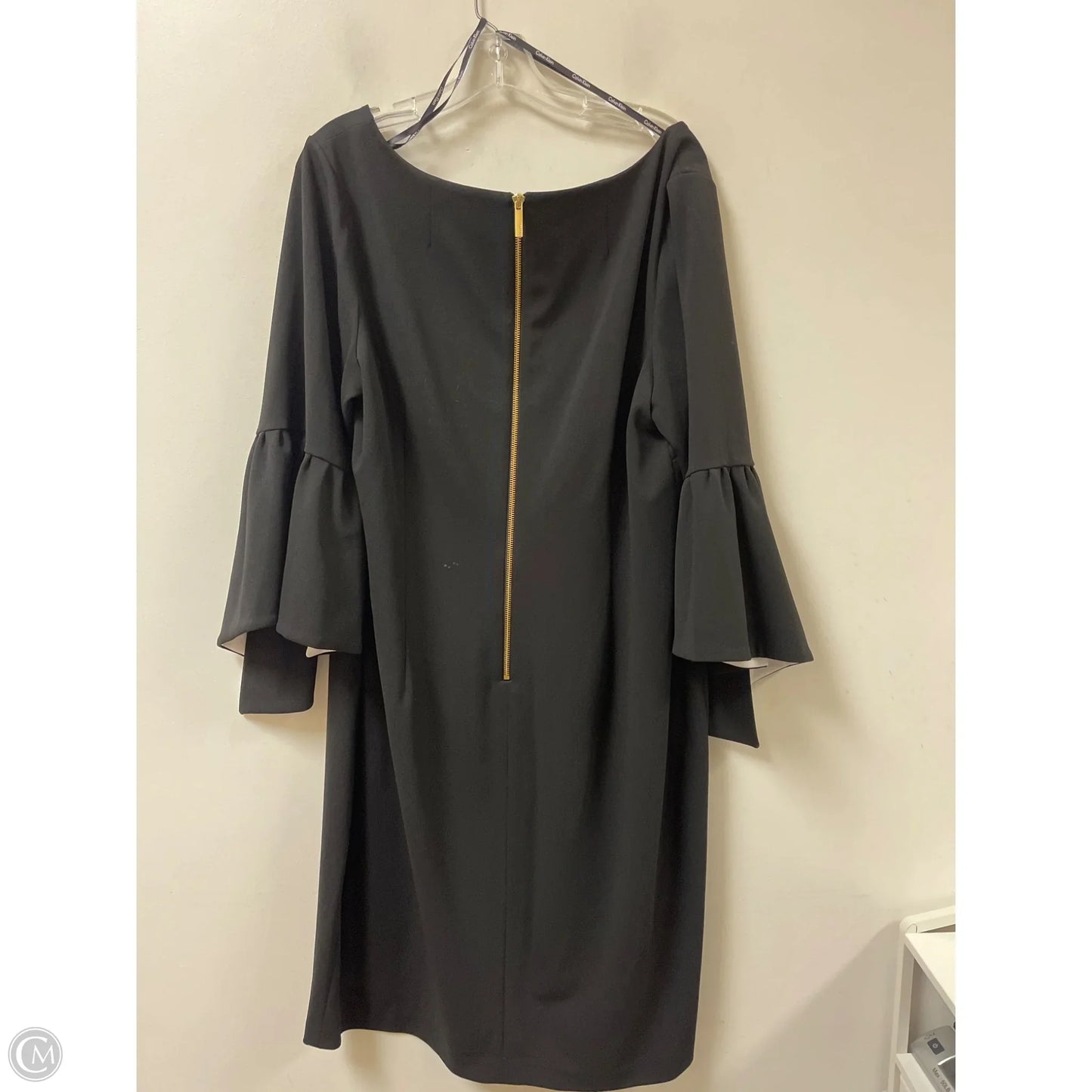 Dress Party Midi By Calvin Klein In Black, Size: 2x