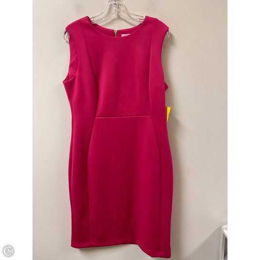 Dress Party Midi By Calvin Klein In Pink, Size: Xl