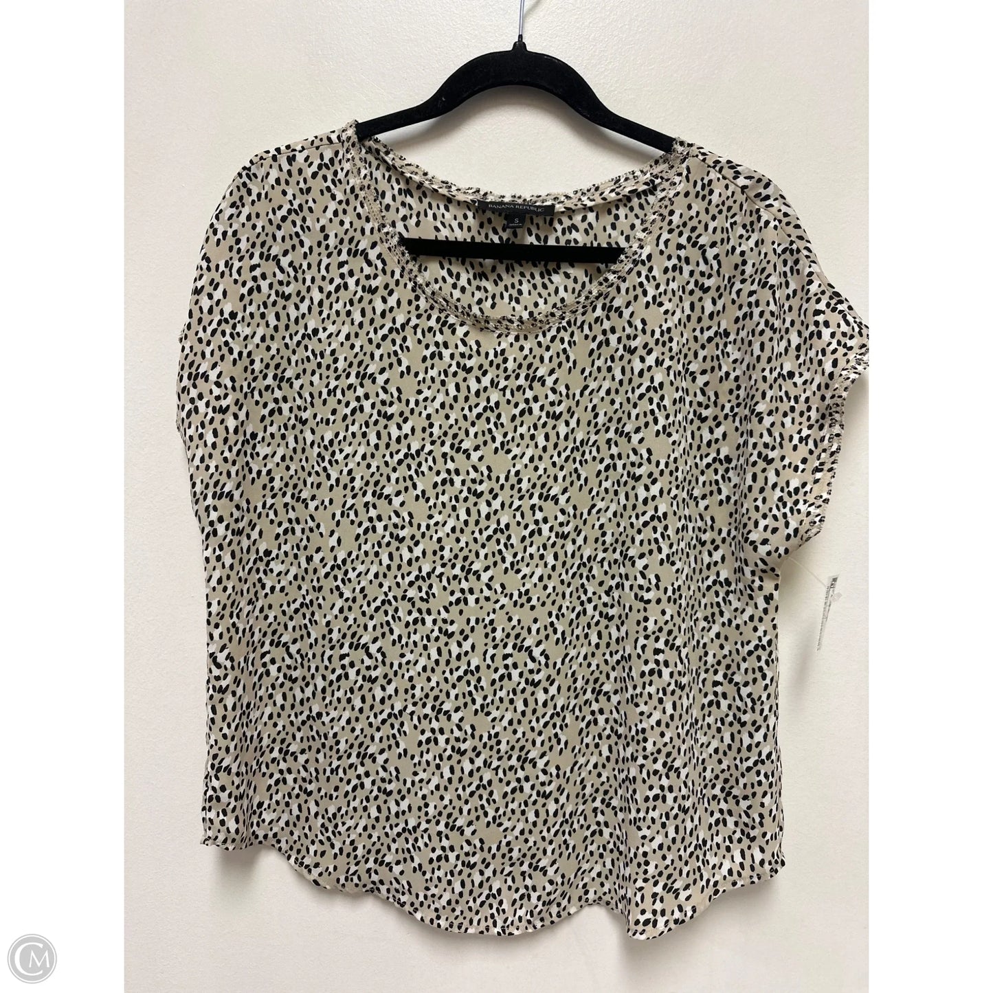 Top Short Sleeve By Banana Republic In Animal Print, Size: S