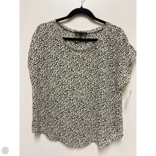 Top Short Sleeve By Banana Republic In Animal Print, Size: S