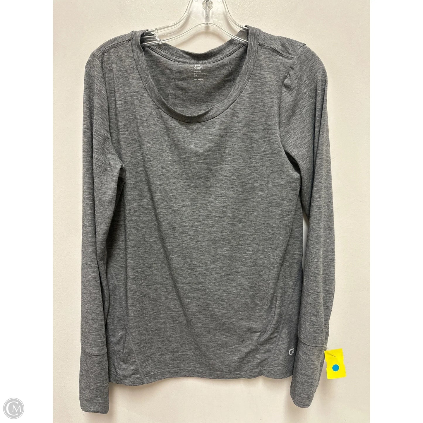 Top Long Sleeve By Gapfit In Grey, Size: M