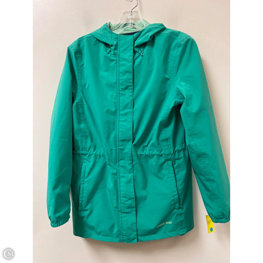 Jacket Windbreaker By Lands End In Green, Size: Xs
