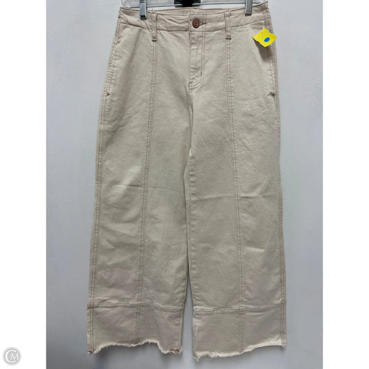 Jeans Wide Leg By Cato In Cream, Size: 6p