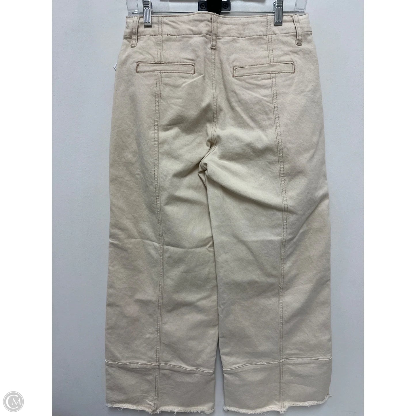 Jeans Wide Leg By Cato In Cream, Size: 6p