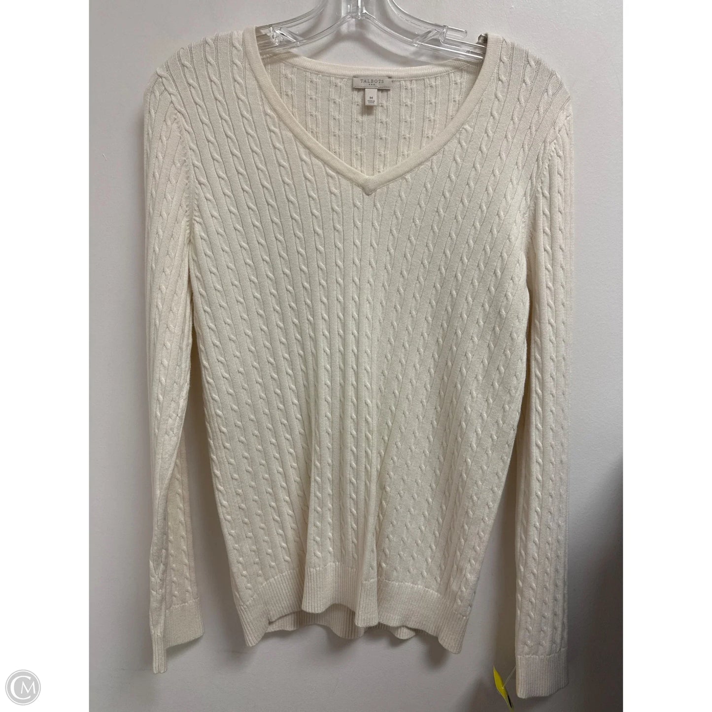 Top Long Sleeve By Talbots In Cream, Size: M