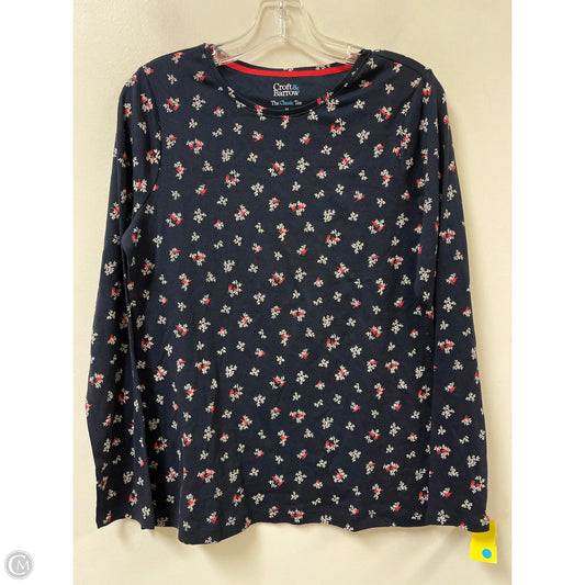 Top Long Sleeve By Croft And Barrow In Navy, Size: M